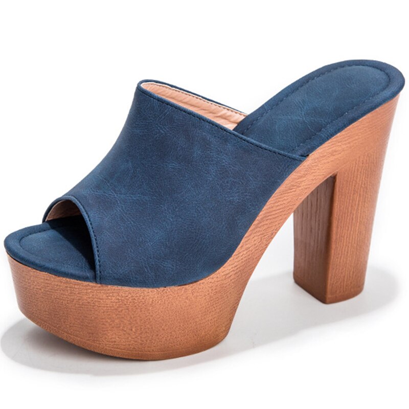 Brand Summer Slippers Women High Heels Shoes Female Platform Shoes Outside Women Slippers Pumps Rivet Mules Shoes image 52