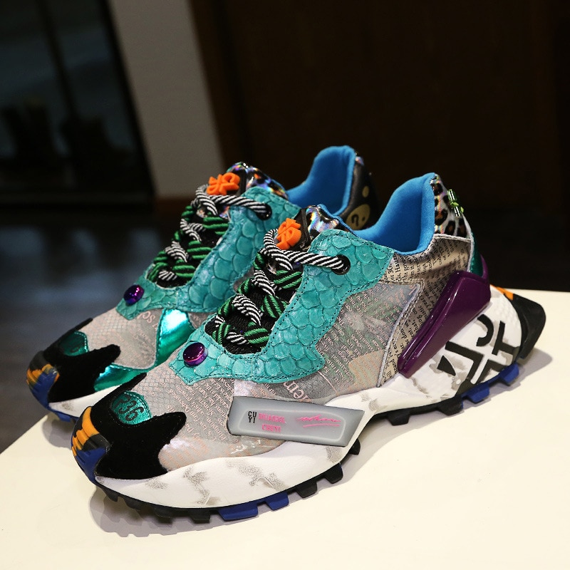 Women's Shoes Thick Soled Student Casual Shoes Mesh Breathable Sneakers Single Shoes image 17
