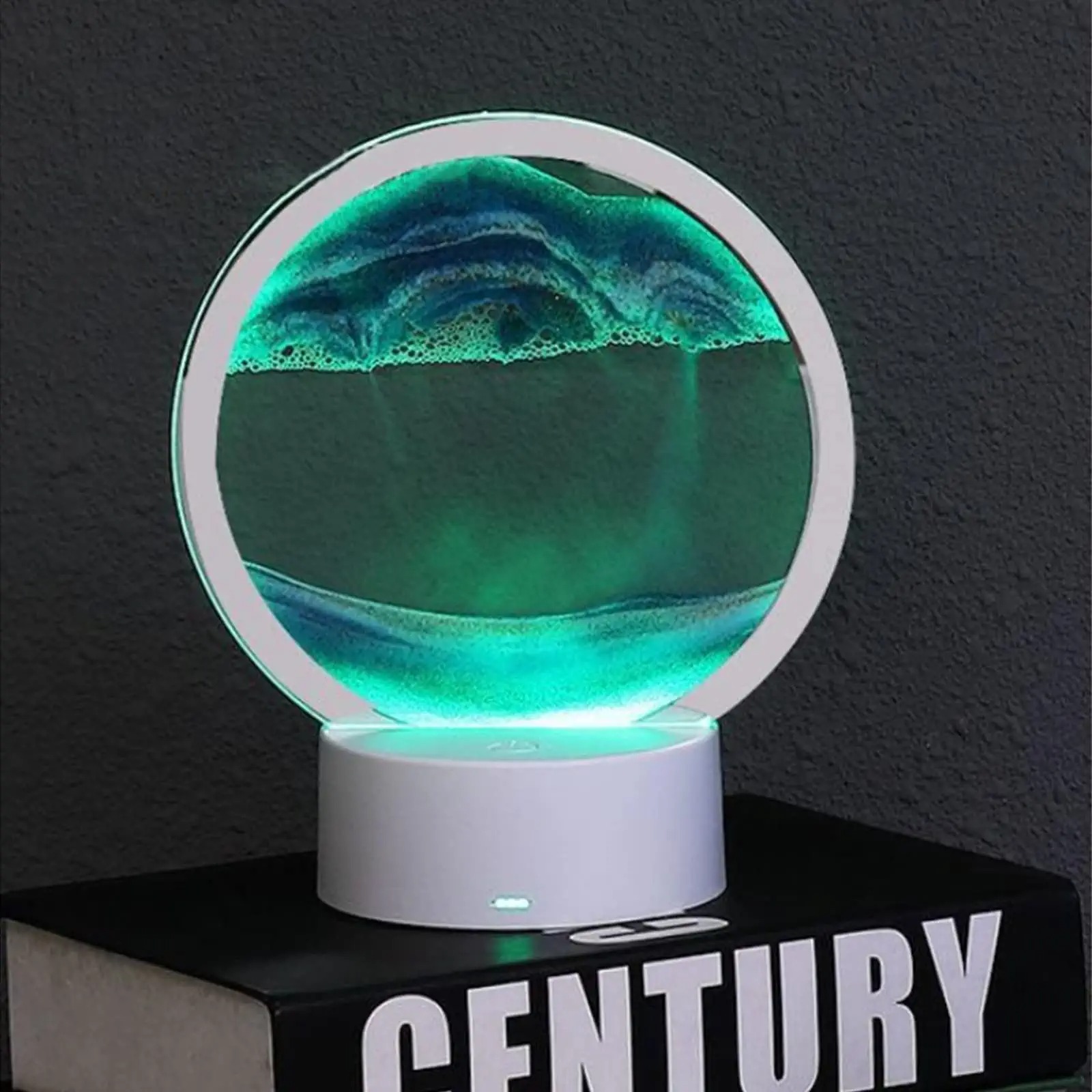 Creative quicksand lamp tabletop decoration dynamic hourglass painting gift 3d night light decompression desk lamp bedroom