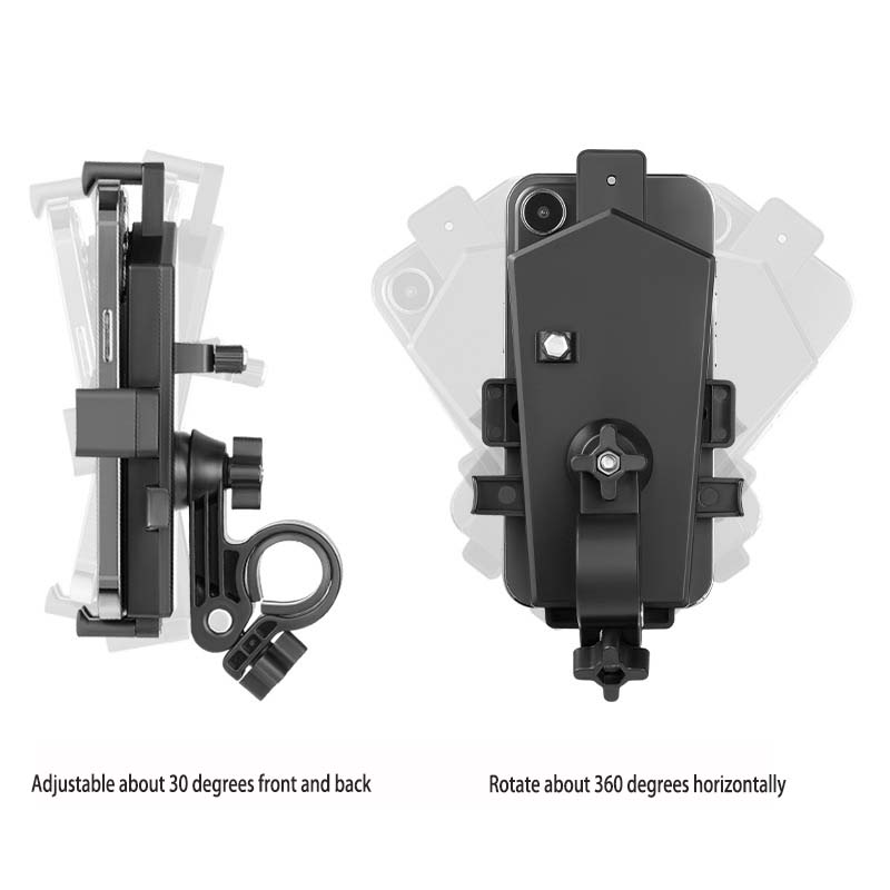 360-Grad-Mobilständer, stoßfest, stoßfest, für Roller, E-Bike, Fahrrad, Motorrad, Handyhalter