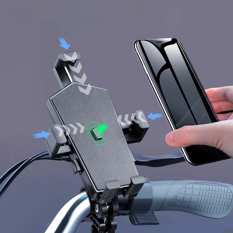 360-Grad-Mobilständer, stoßfest, stoßfest, für Roller, E-Bike, Fahrrad, Motorrad, Handyhalter
