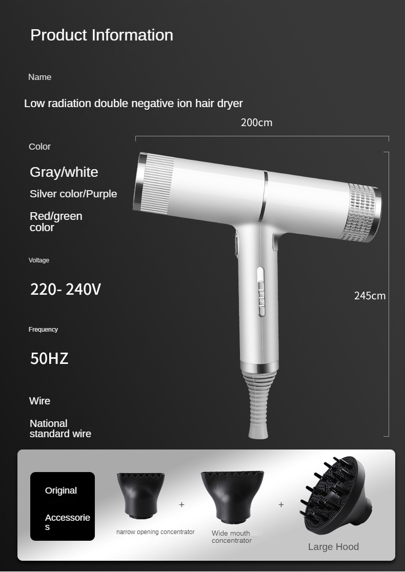 High Quality 1000W Hair Dryer Multi-Colors Portable Electric Salon Hair Care Professional Hair Dryer