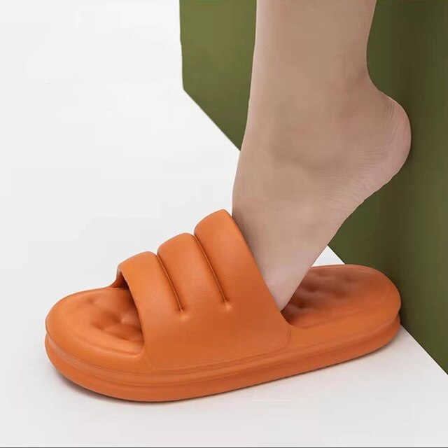 Non Slip Thick Platform Bathroom Slippers Women Soft Sole Cloud Slide Slipper Woman Outdoor Flat Sandals Indoor Flip Flops image 24