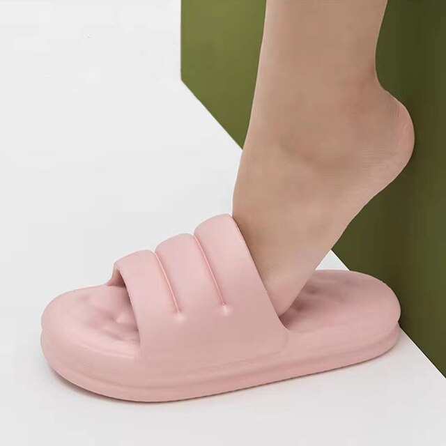 Non Slip Thick Platform Bathroom Slippers Women Soft Sole Cloud Slide Slipper Woman Outdoor Flat Sandals Indoor Flip Flops image 14