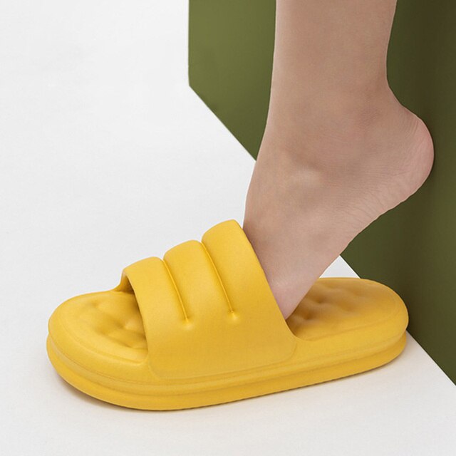 Non Slip Thick Platform Bathroom Slippers Women Soft Sole Cloud Slide Slipper Woman Outdoor Flat Sandals Indoor Flip Flops image 9
