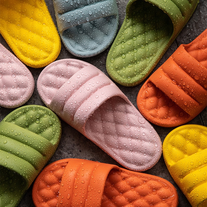 Non Slip Thick Platform Bathroom Slippers Women Soft Sole Cloud Slide Slipper Woman Outdoor Flat Sandals Indoor Flip Flops image 66