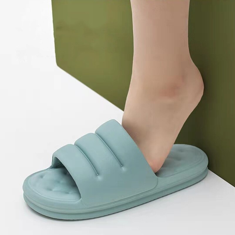 Non Slip Thick Platform Bathroom Slippers Women Soft Sole Cloud Slide Slipper Woman Outdoor Flat Sandals Indoor Flip Flops image 57