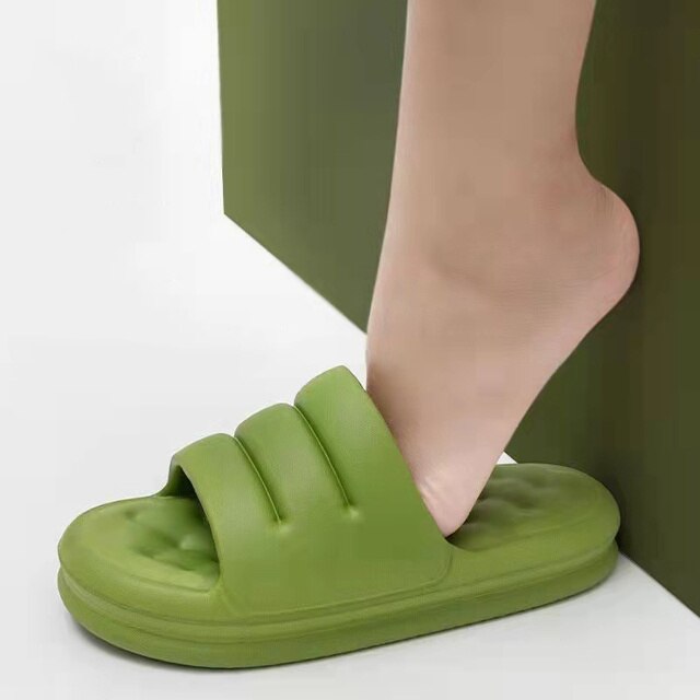 Non Slip Thick Platform Bathroom Slippers Women Soft Sole Cloud Slide Slipper Woman Outdoor Flat Sandals Indoor Flip Flops image 31