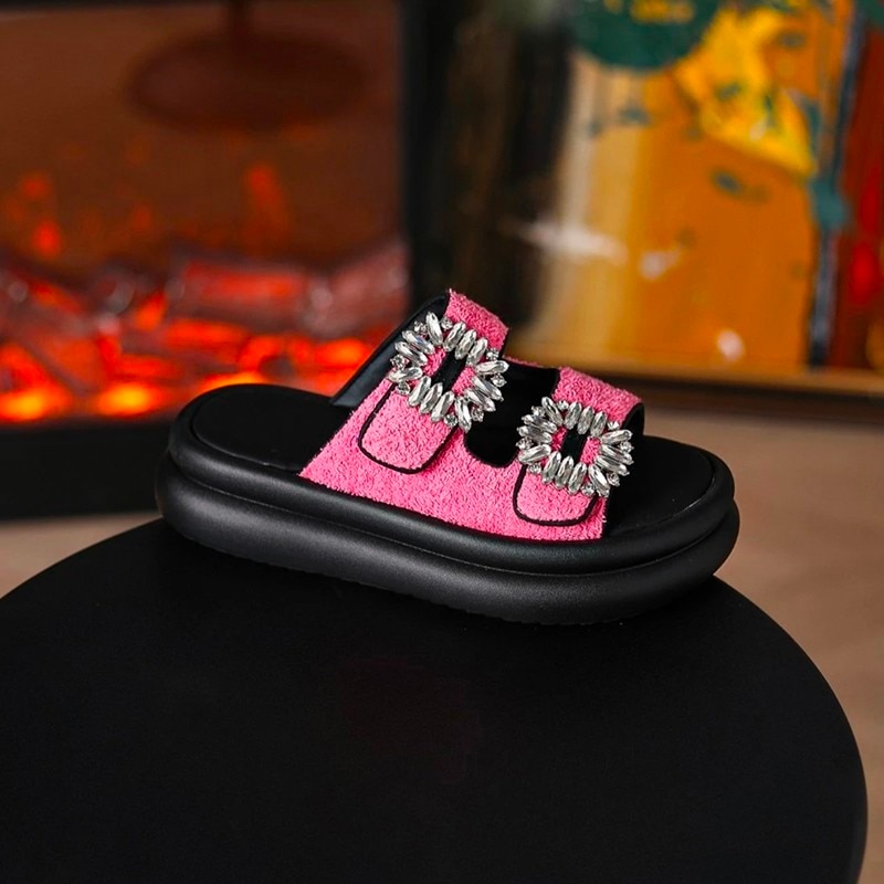 Platform Slippers for Women Summer Open Toe Buckle Women's Slippers Outdoor Wedge Casual Ladies Sandals Female Shoes image 11