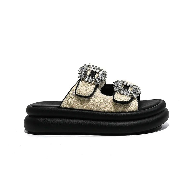 Platform Slippers for Women Summer Open Toe Buckle Women's Slippers Outdoor Wedge Casual Ladies Sandals Female Shoes image 5