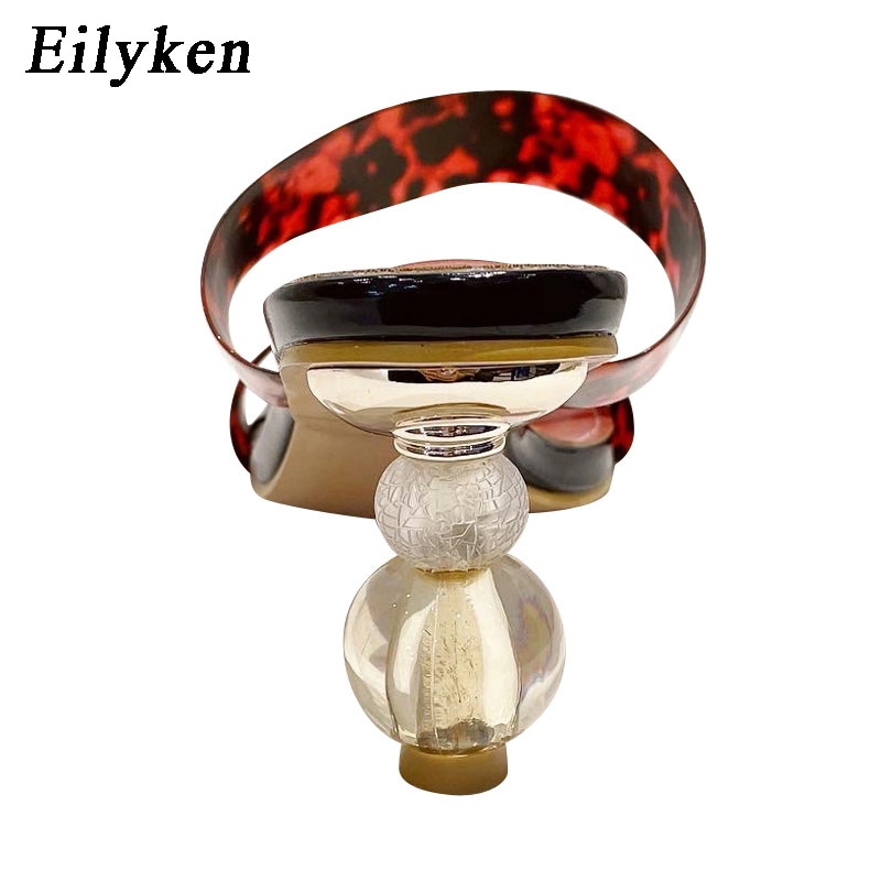 Summer Square Toe Ladies Slippers PVC Transparent Crystal Strange Style Clear Heel Women Leopard Grain Slides image 19