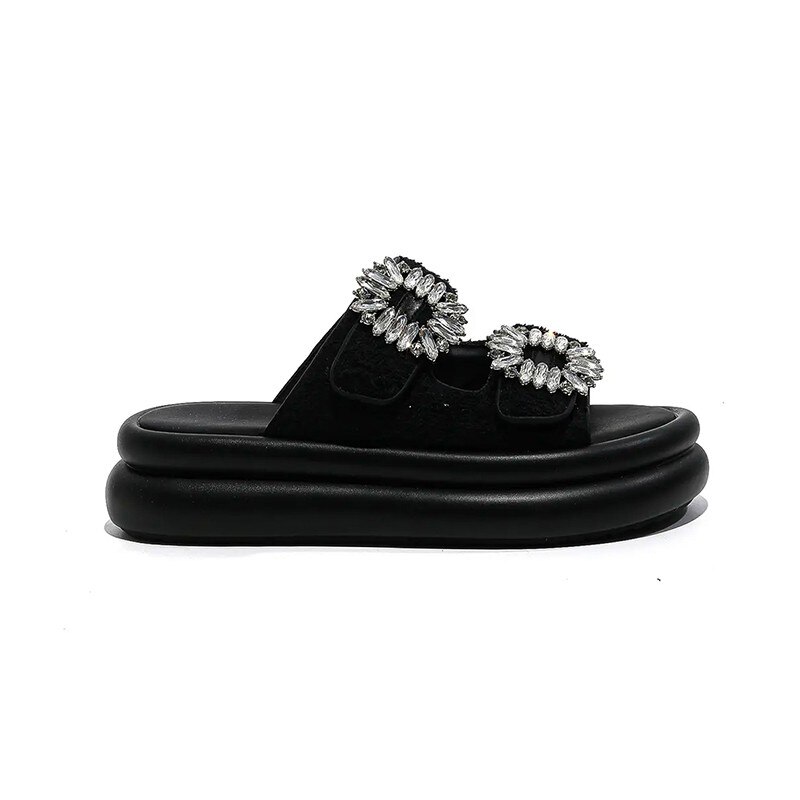 Platform Slippers for Women Summer Open Toe Buckle Women's Slippers Outdoor Wedge Casual Ladies Sandals Female Shoes image 22
