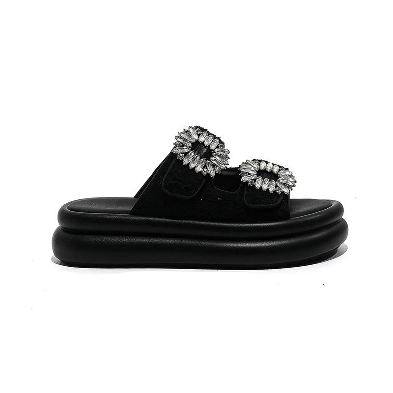 Platform Slippers for Women Summer Open Toe Buckle Women's Slippers Outdoor Wedge Casual Ladies Sandals Female Shoes image 29