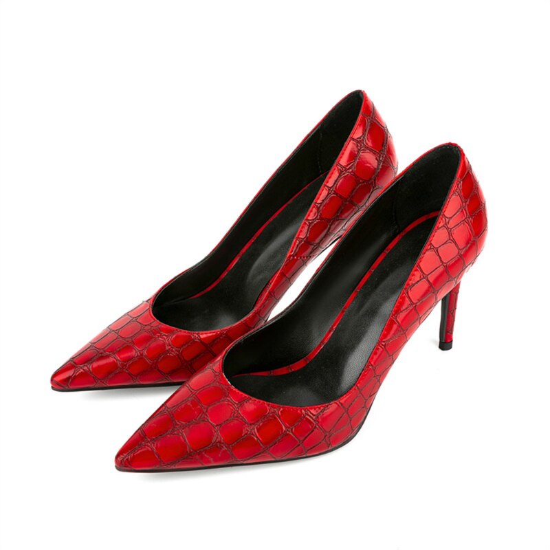 processing time:7-10 days after placing orders--Spring and Summer Pointy Thin High-heeled Shoes Elegant Sexy Plaid Shallow Mouth Single Shoes Banquet Show Work Shoes image 65