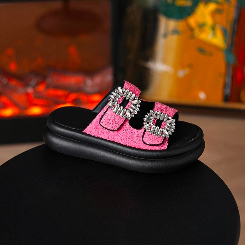 Platform Slippers for Women Summer Open Toe Buckle Women's Slippers Outdoor Wedge Casual Ladies Sandals Female Shoes image 27