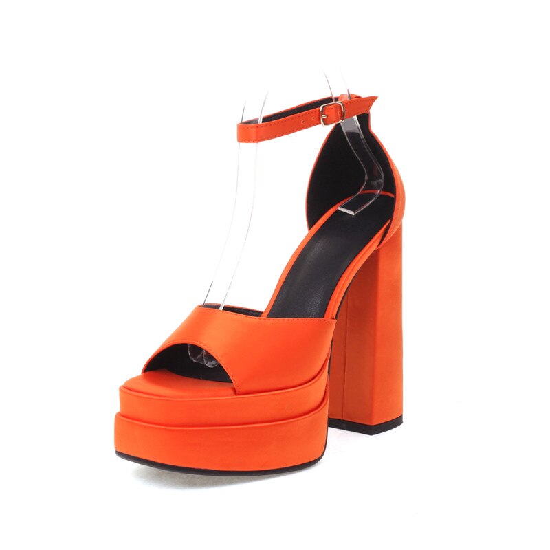 processing time:3-5 days after placing orders--Women Sandals Summer Sexy Platforms Thick High Heels Ankle Strap Shoes Woman Wedding Party Prom Night Club Pumps image 61