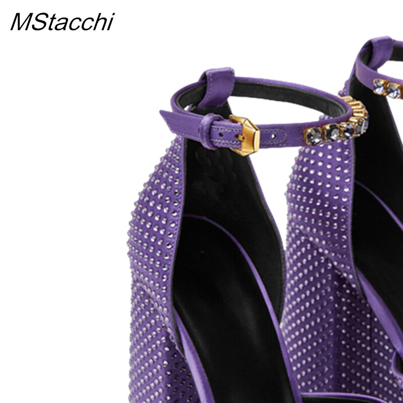 Processing time:4-7days after placing orders Two-double Platform Shoes Summer Ankle Strap Crystal Party Wedding Shoes Luxury Designer Peep Toe Chunky Heels Women's Sandals image 22