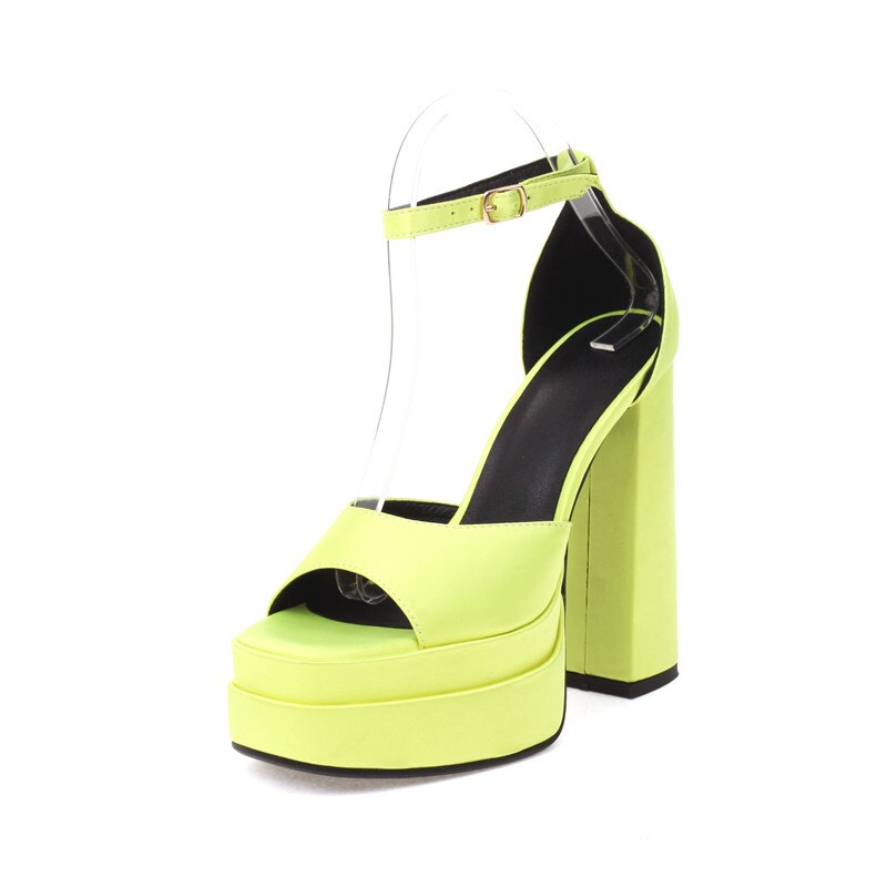 processing time:3-5 days after placing orders--Women Sandals Summer Sexy Platforms Thick High Heels Ankle Strap Shoes Woman Wedding Party Prom Night Club Pumps image 47