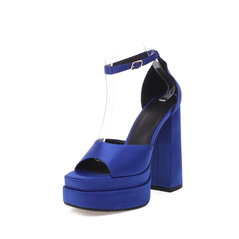processing time:3-5 days after placing orders--Women Sandals Summer Sexy Platforms Thick High Heels Ankle Strap Shoes Woman Wedding Party Prom Night Club Pumps image 24