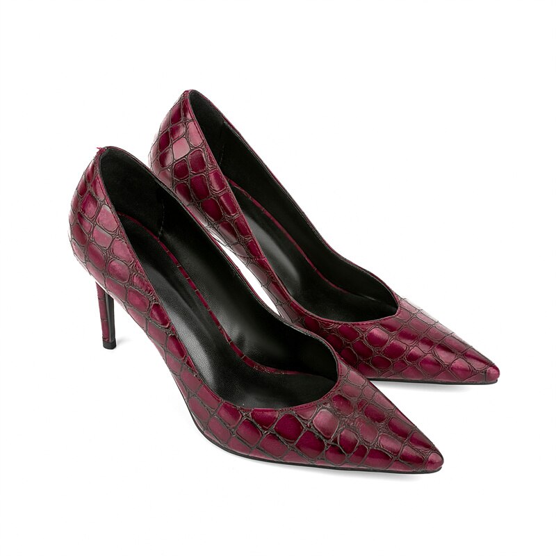 processing time:7-10 days after placing orders--Spring and Summer Pointy Thin High-heeled Shoes Elegant Sexy Plaid Shallow Mouth Single Shoes Banquet Show Work Shoes image 64