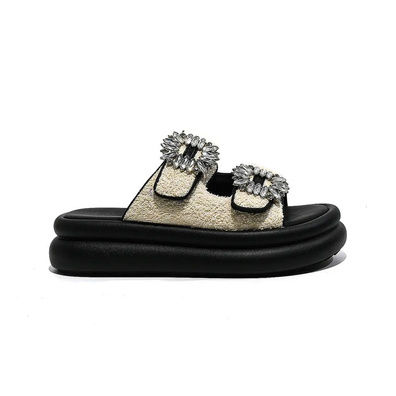 Platform Slippers for Women Summer Open Toe Buckle Women's Slippers Outdoor Wedge Casual Ladies Sandals Female Shoes