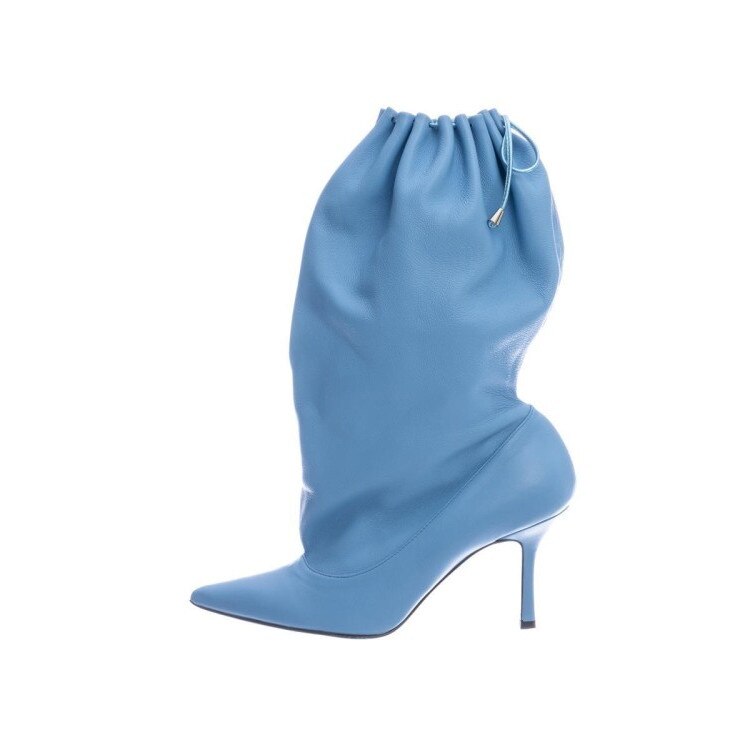 processing time：15 days after placing orders --women's autumn and winter elastic high-heeled boots to keep warm short fluffy thick-soled pointed boots image 27