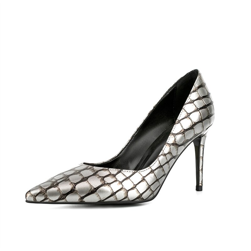 processing time:7-10 days after placing orders--Spring and Summer Pointy Thin High-heeled Shoes Elegant Sexy Plaid Shallow Mouth Single Shoes Banquet Show Work Shoes image 18