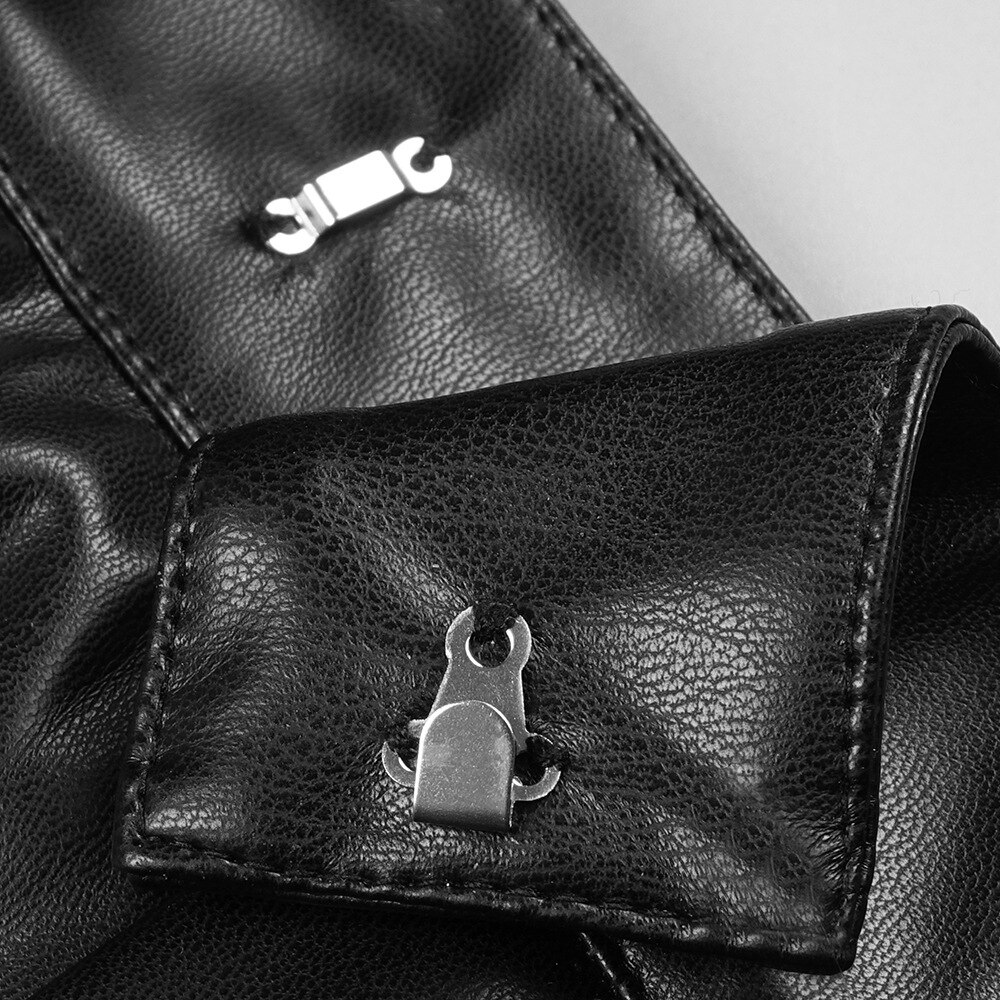 Black PU Leather Two-Piece Club Dress Set belt
