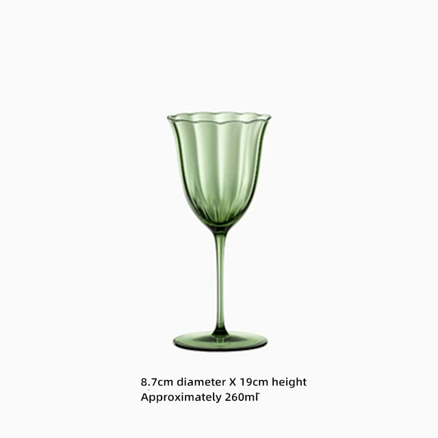 Vintage Green Red Wine Cup Glass Goblet Champagne Cup Cocktail Martini Glass  Home Drinking Utensils Crystal Cup