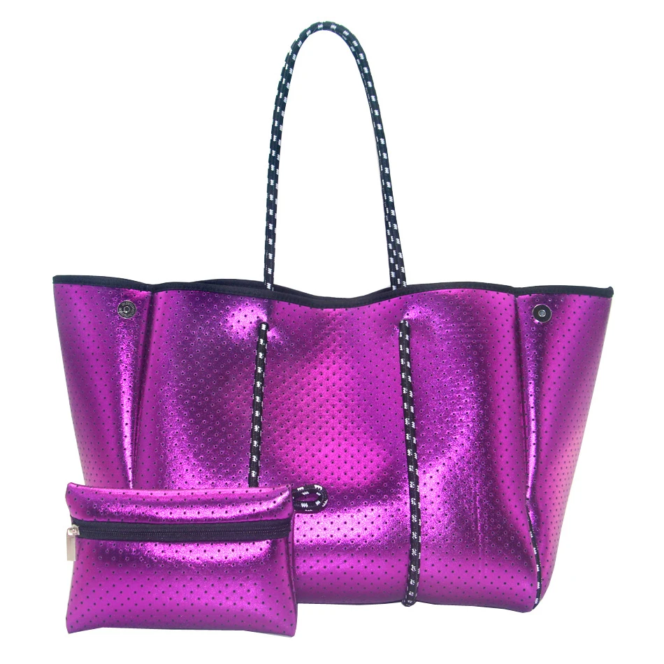 Tote Neoprene Beach Bag New Women Waterproof Handbag Luxury Summer Large-capacity Shoulder Bag