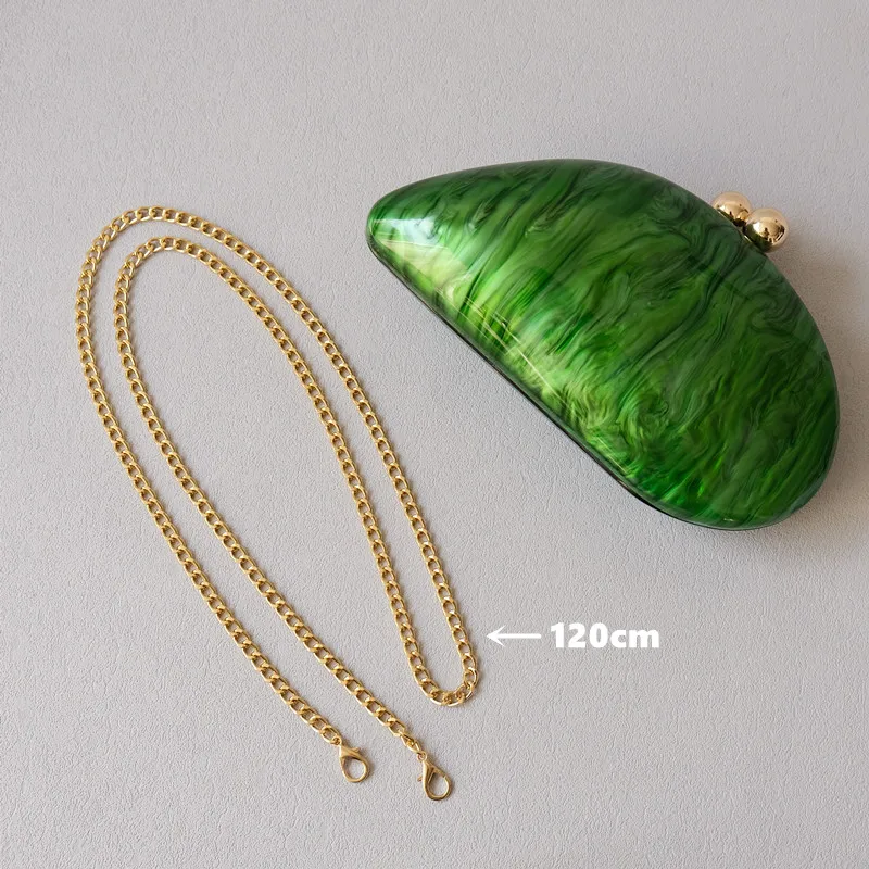 Trendy Bags Fashion Women Handbags Green Elegant Acrylic Luxury Party Prom Evening Bag Woman Wedding