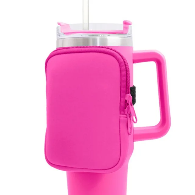 Water Bottle Pouch for Stanley 40oz/20oz/30oz Neoprene Tumbler Bag w/ Pockets - Picture 15 of 15
