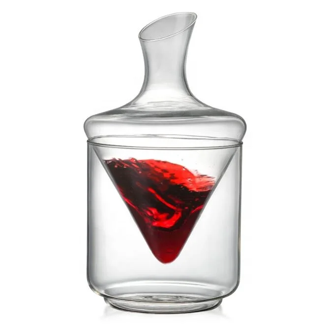 Hight Quality Mouth Blown Red Wine Glass Decanter Ice bucket For Hotel Restaurant Feast