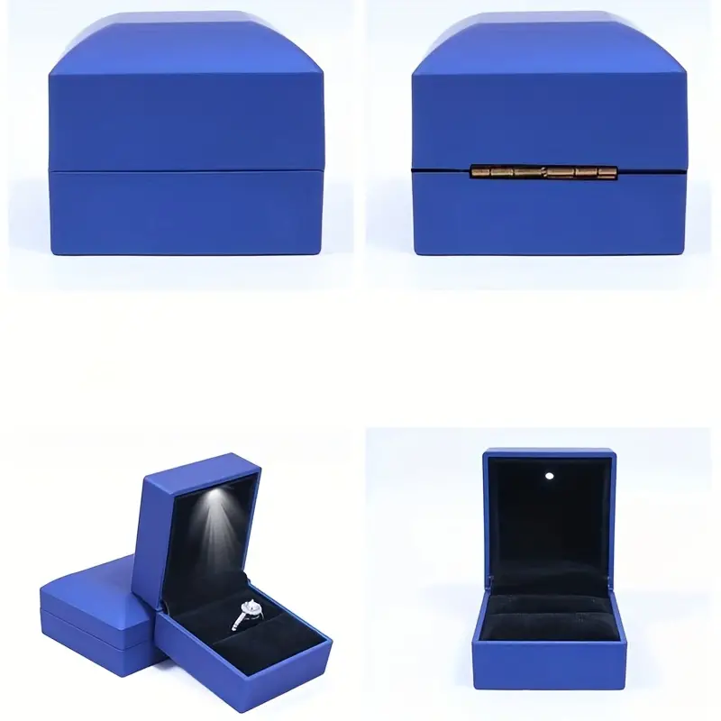 elegant led light ring box perfect for engagement wedding gifts keep your jewelry safe secure details 5