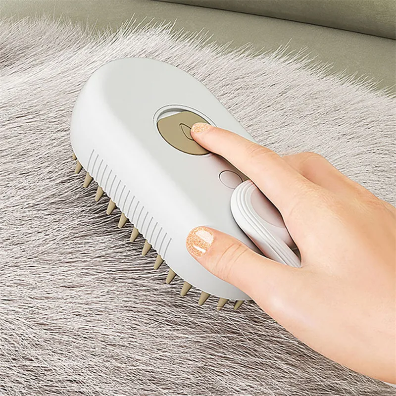 Steamy Cat Brush, 3 In 1 Spazzola A Vapore Per Gatti E Cani, Spazzola Elettrica Per Pettine Massaggiante Per Animali Domestici Per Massaggio,cura E Depilazione