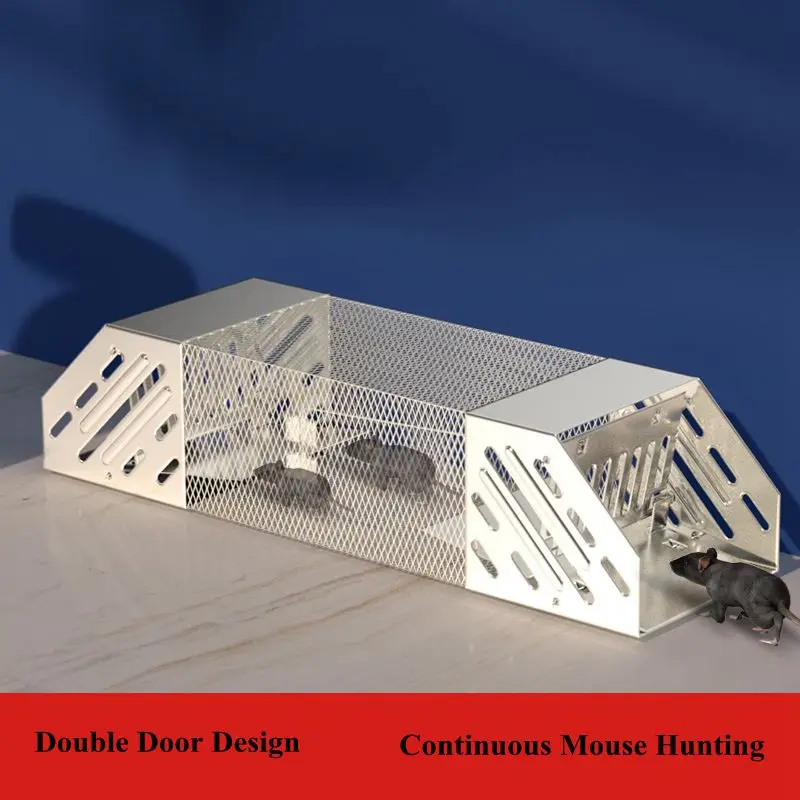 Humane Rat Trap, Chipmunk Rodent Trap That Work for Indoor and Outdoor Small Animal - Mouse Voles Hamsters Live Cage