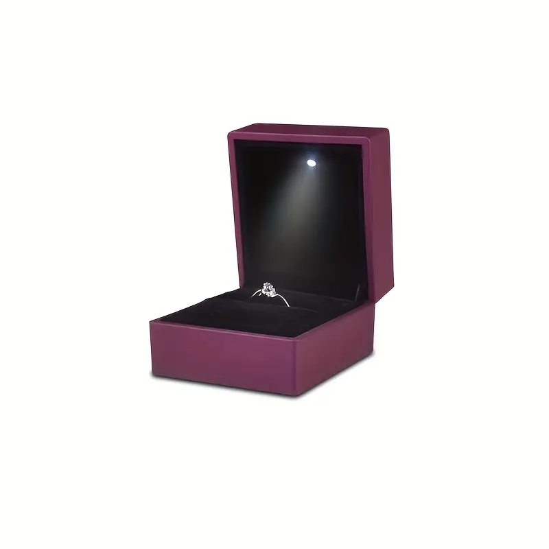 elegant led light ring box perfect for engagement wedding gifts keep your jewelry safe secure details 9