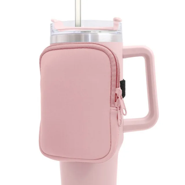 Water Bottle Pouch for Stanley 40oz/20oz/30oz Neoprene Tumbler Bag w/ Pockets - Picture 14 of 15