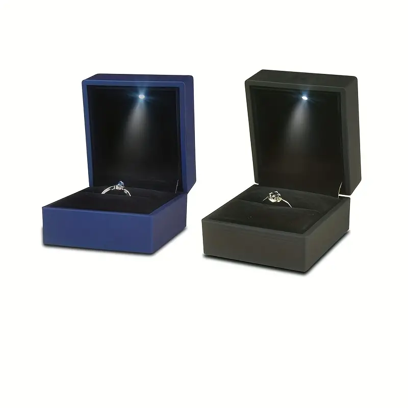 elegant led light ring box perfect for engagement wedding gifts keep your jewelry safe secure details 8