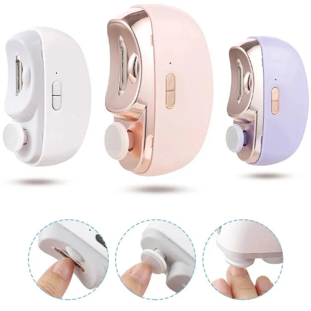 2 In 1 Electric Nail Clippers Manicure Anti-Splash Nail Trimmer For Baby Finger Toe Scissors