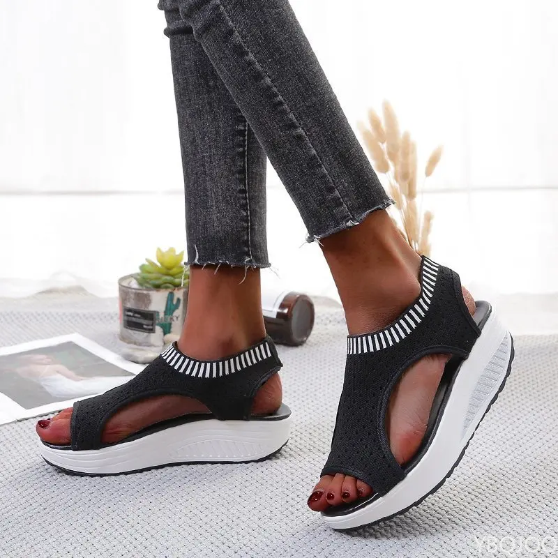 Sandalen Vrouwen Mode Casual Platform Schoenen Vrouwen Schoenen Comfort Zomer Zachte Sport Sandalen Ademende Sneakers image 9