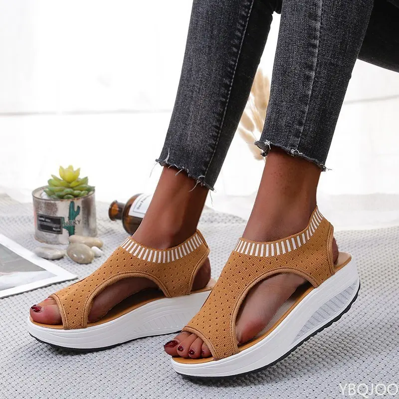 Sandalen Vrouwen Mode Casual Platform Schoenen Vrouwen Schoenen Comfort Zomer Zachte Sport Sandalen Ademende Sneakers image 7