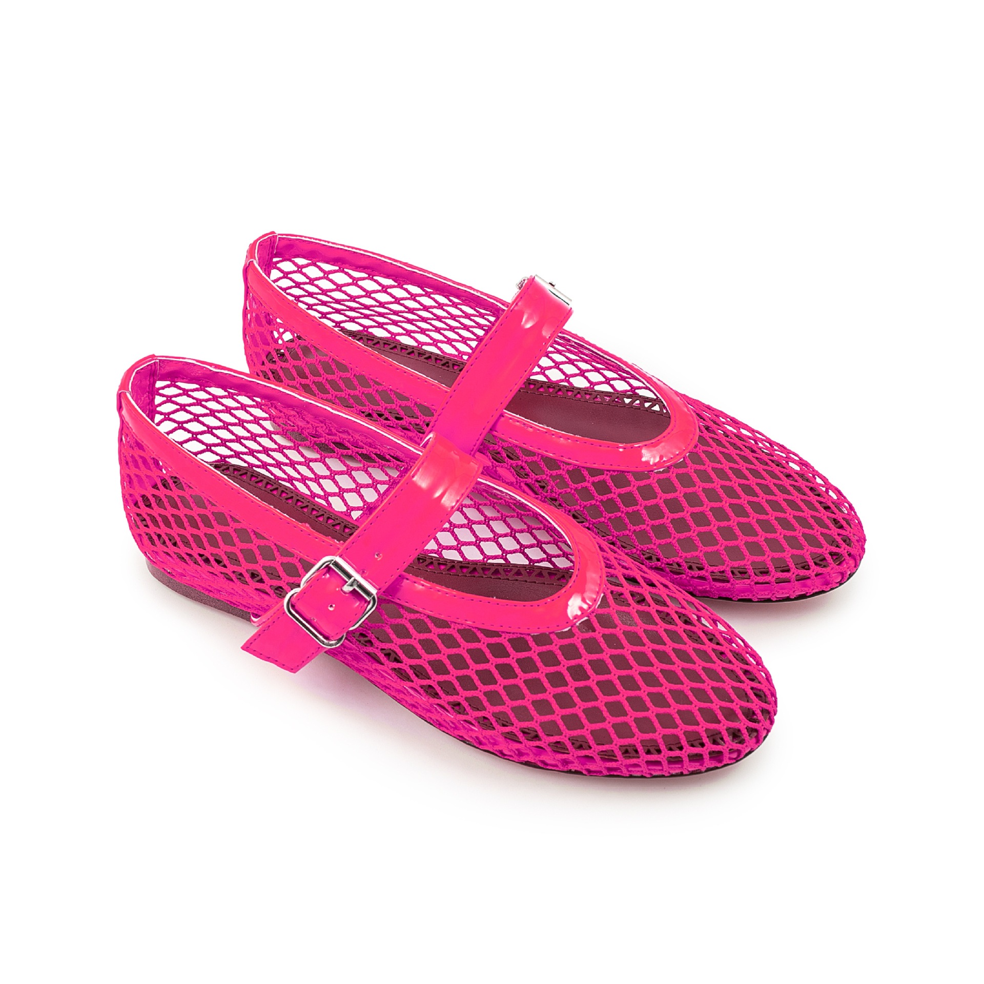 British Style Mary Jane Shoes For Women Patchwork Mesh Flat Ballet Shoes Buckle Strap Comfortable Summer Casual Shoes image 3
