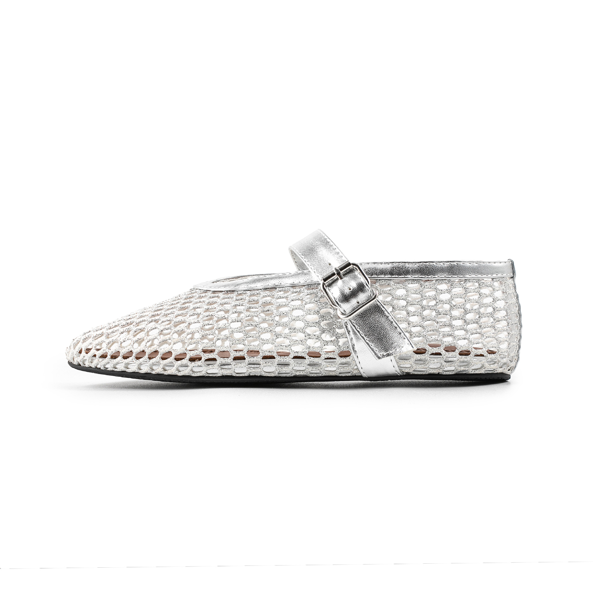 British Style Mary Jane Shoes For Women Patchwork Mesh Flat Ballet Shoes Buckle Strap Comfortable Summer Casual Shoes image 13