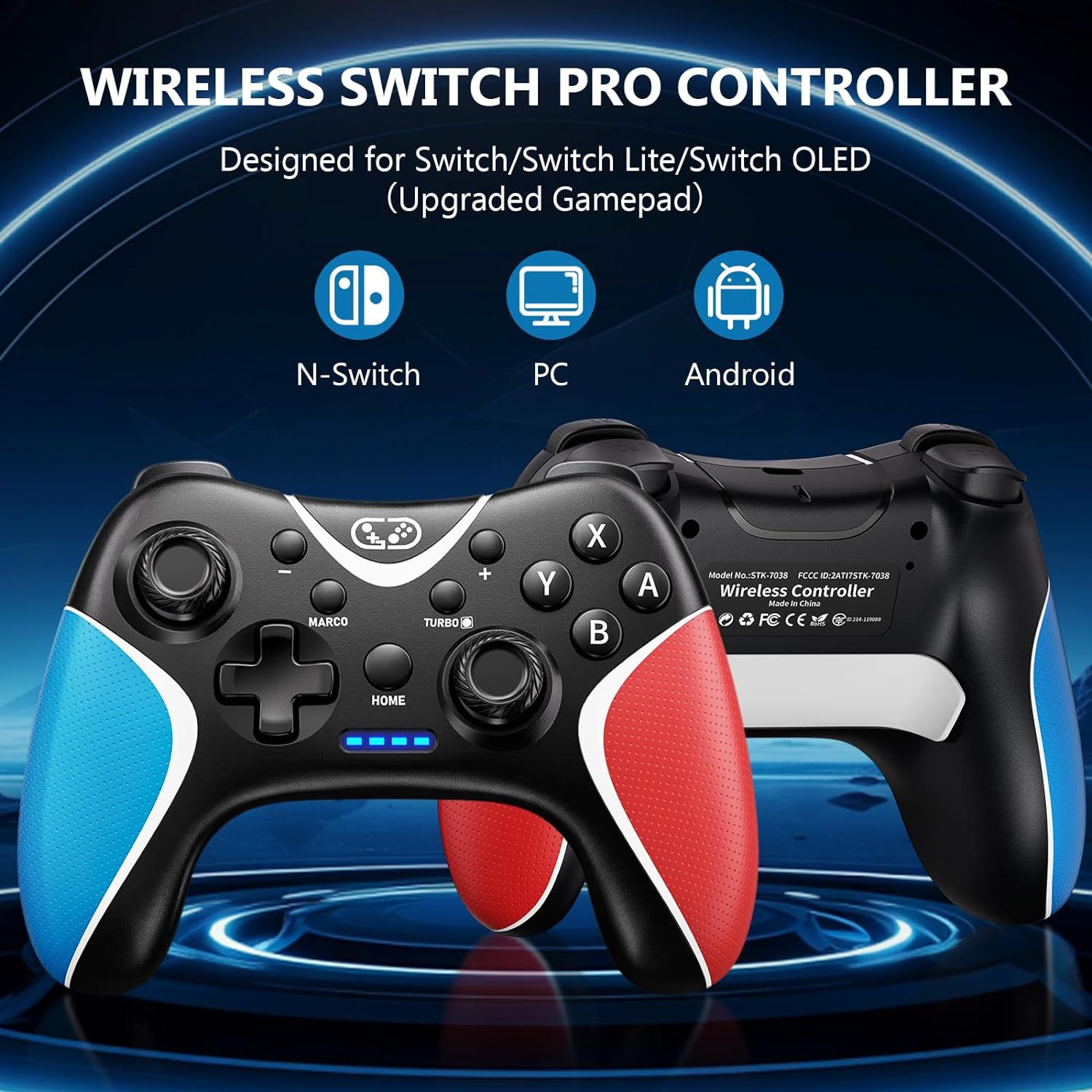 Switch game controller NS wireless controller custom back key programming continuous Bluetooth