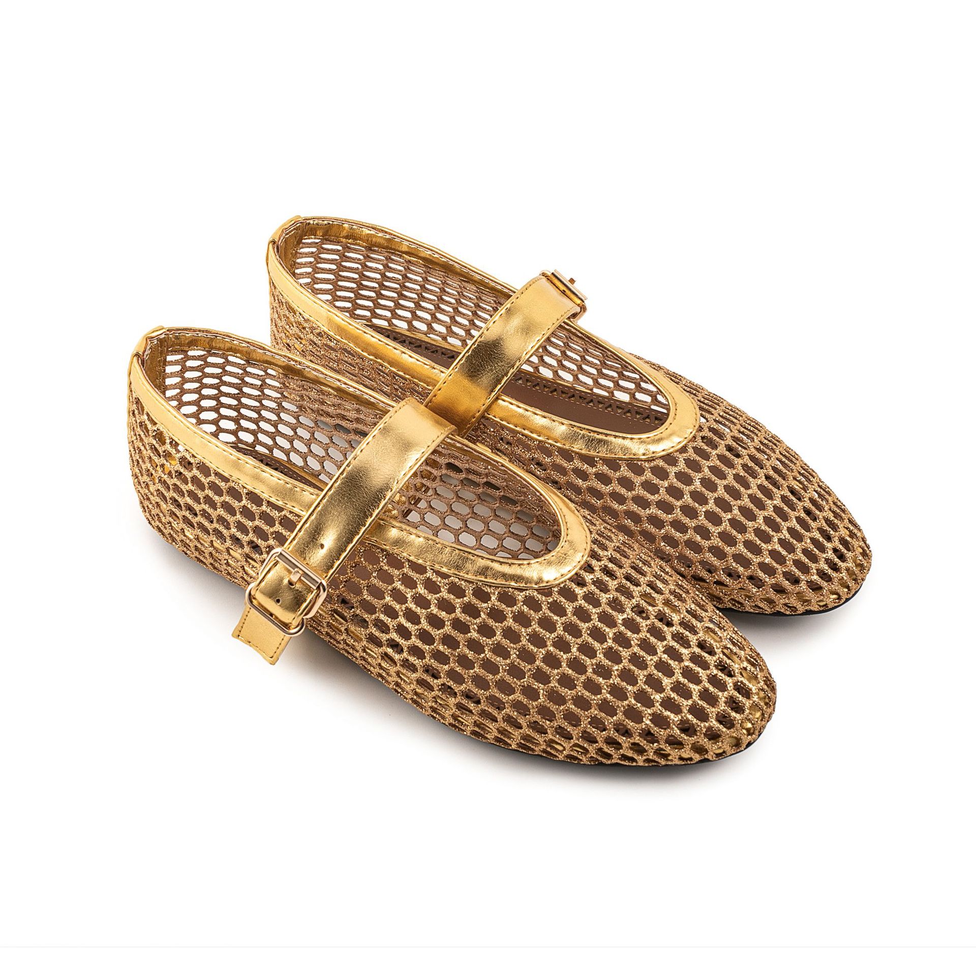 British Style Mary Jane Shoes For Women Patchwork Mesh Flat Ballet Shoes Buckle Strap Comfortable Summer Casual Shoes image 11
