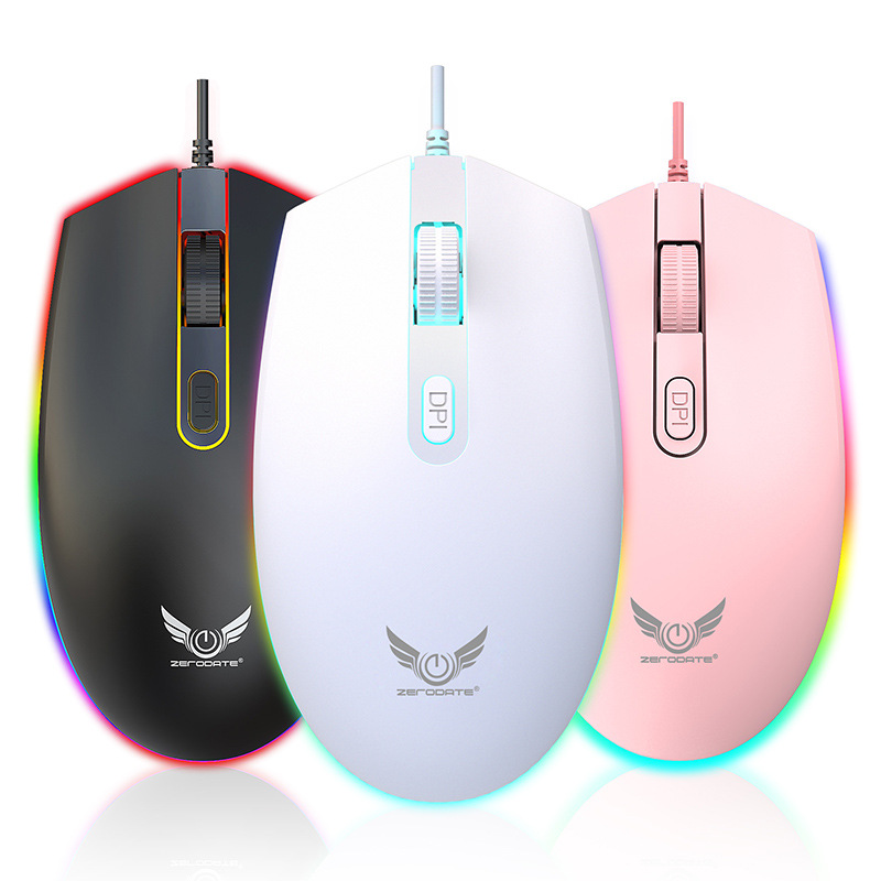 USB Wired Gaming Mouse with RGB Lighting