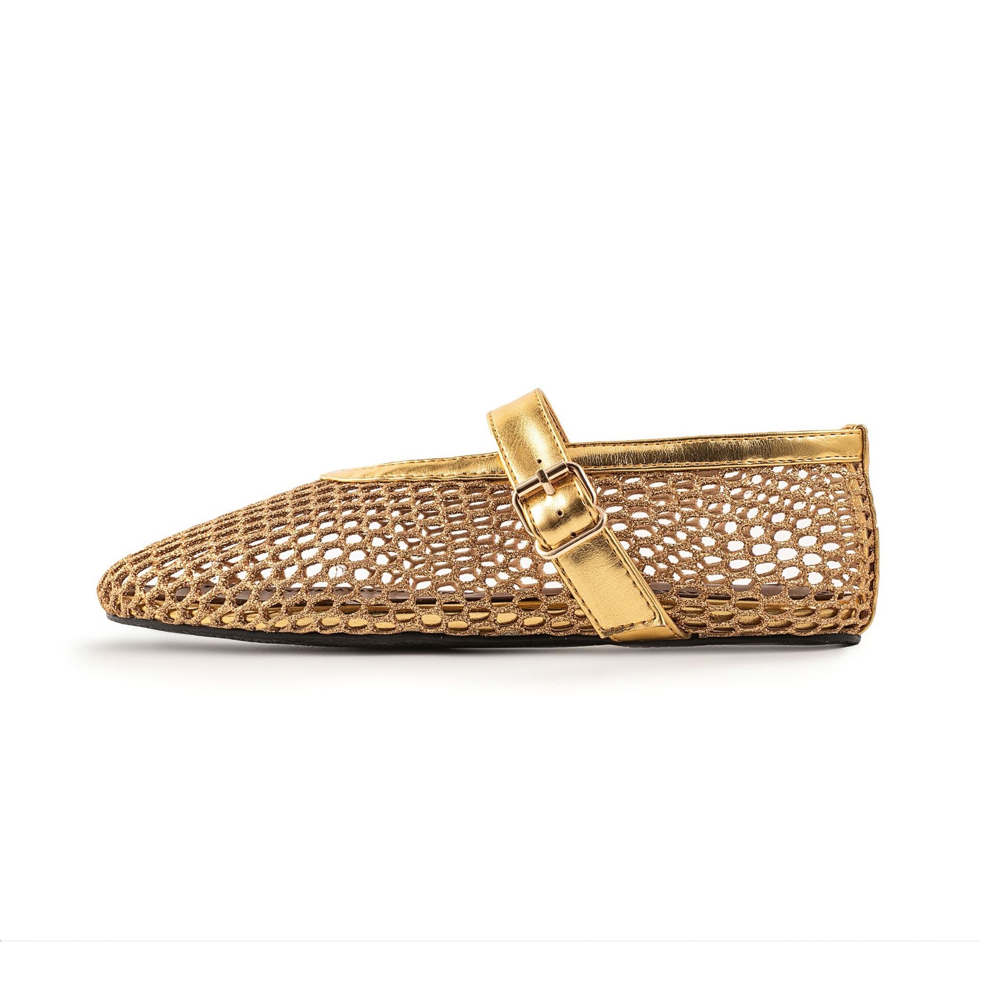 British Style Mary Jane Shoes For Women Patchwork Mesh Flat Ballet Shoes Buckle Strap Comfortable Summer Casual Shoes image 15