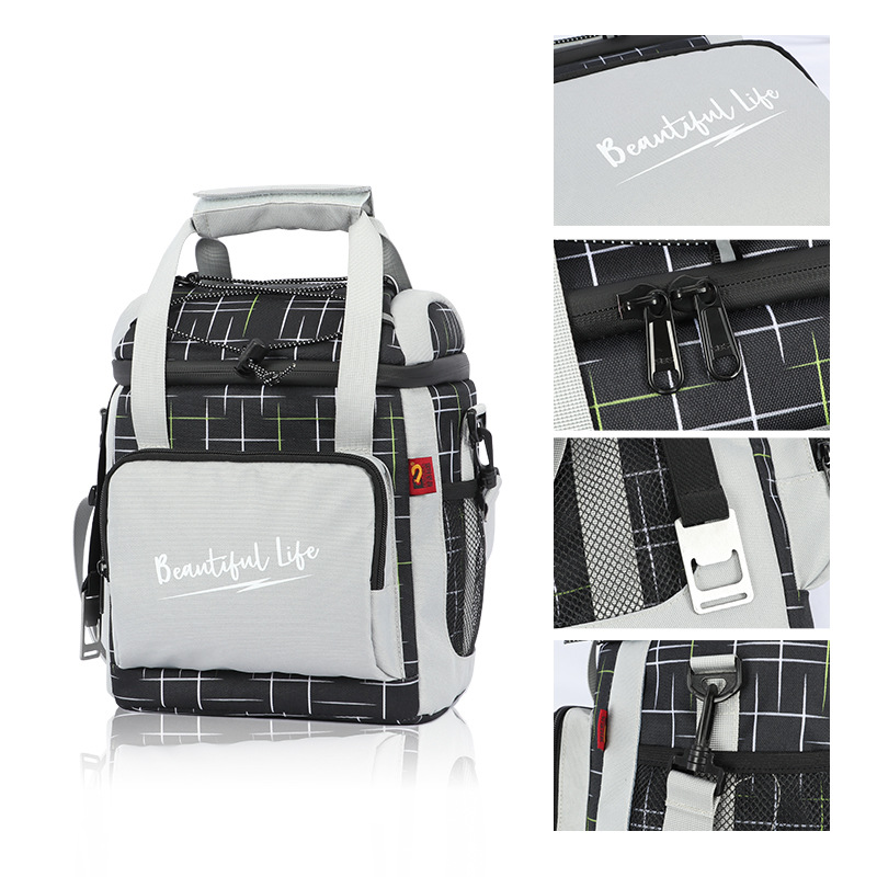 Street style cool lunch bag insulation fresh-keeping bag leak-proof ice pack double-layer insulation