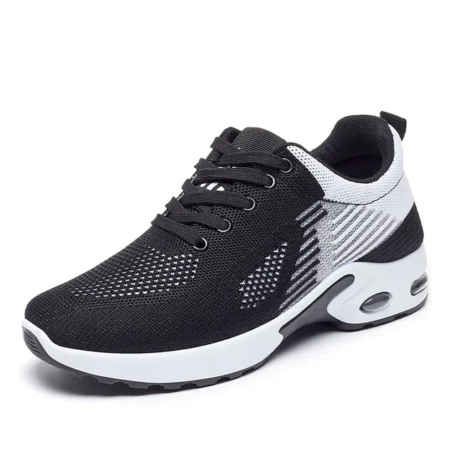 Running Shoes Ladies Breathable Sneakers Summer Light Mesh Air Cushion Women's Sports Shoes Outdoor Lace Up Training Shoes image 3